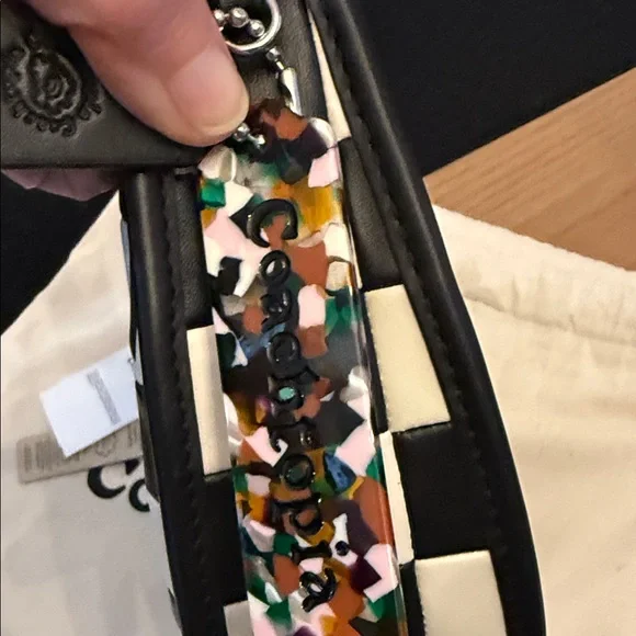 ๐ฏ Authentic Coach Black and White Checkered Women's Leather Bag. Coachtopia - Picture 12 of 14